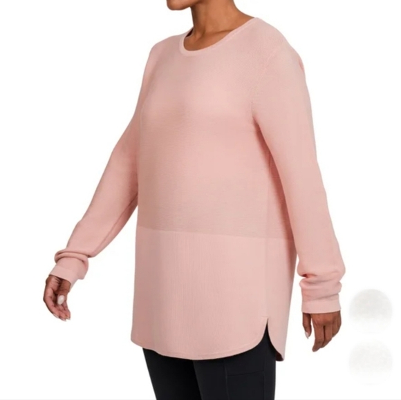 ❤️NWT Kersh Peach Long Sleeve Sweater Women's Small Knit Tunic Length Pink - Picture 11 of 15